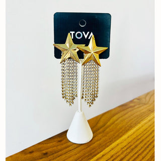 Star Fringe Short in Antique Gold