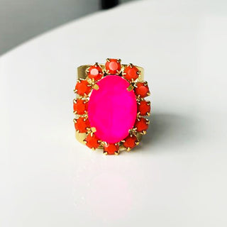 Suki Ring in Electric Pink