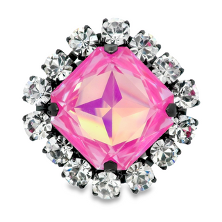 Sylvia Ring in Gunmetal / Ultra Orchid