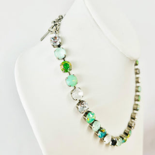 Trentley Necklace in Antique Silver / Mint Mix "One of a Kind"