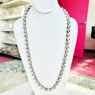 Trentley Long Necklace in Antique Silver