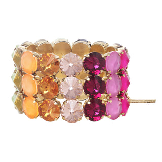 Drea 3 Row Stretch Bracelet in Rainbow Ombre