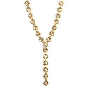 Juniper Necklace in Y in Antique Gold