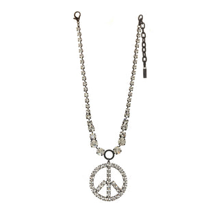 Peace POP Necklace in Smutt / Clear