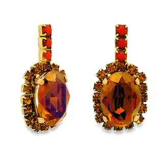 Coney Earrings in Smoked Topaz Brandy