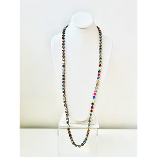 Vanessa Necklace in Antique Silver / Multi Mix 4