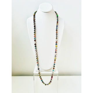 Vanessa Necklace in Antique Silver / Multi Mix 5