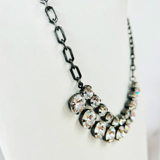 Vivica Necklace in Gunmetal / Clear