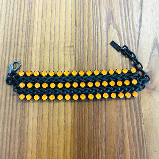 Ziri Bracelet in Smutt / Electric Orange