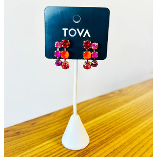 Zoe Earrings in Pink Mix
