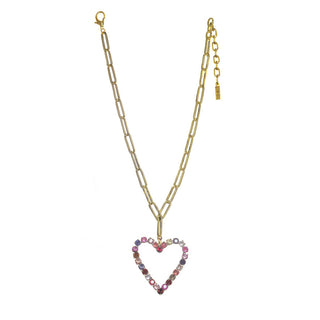 Collier Coeur Mix Rouge