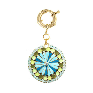 Mint Pinwheel Charm