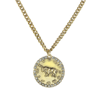Zodiac Pendant Coin - Taurus
