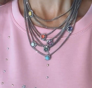 Neck Mess Necklace in Antique Silver POP