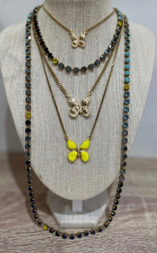 Enamel Butterfly Necklace