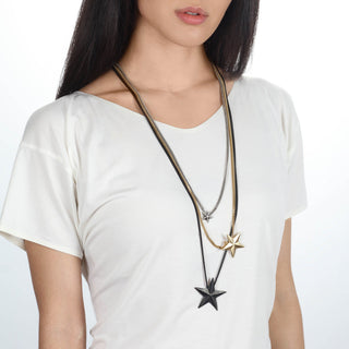 Brazil 3 Star Gold Long Necklace