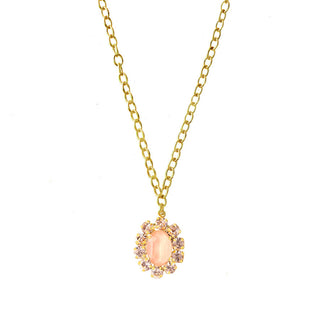 Edith Pendant Necklace in Light Gold