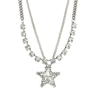 Layered Star In Silver Necklace