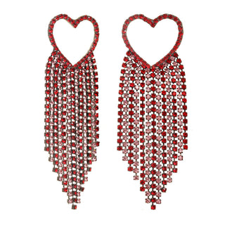 Heart Fringe Earrings